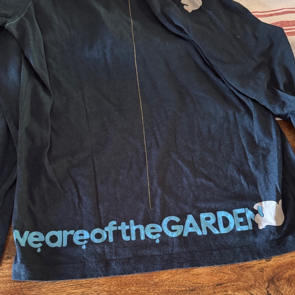 Free City Black Long Sleeve Shirt with Blue Text. Life nature love - Picture 5 of 6